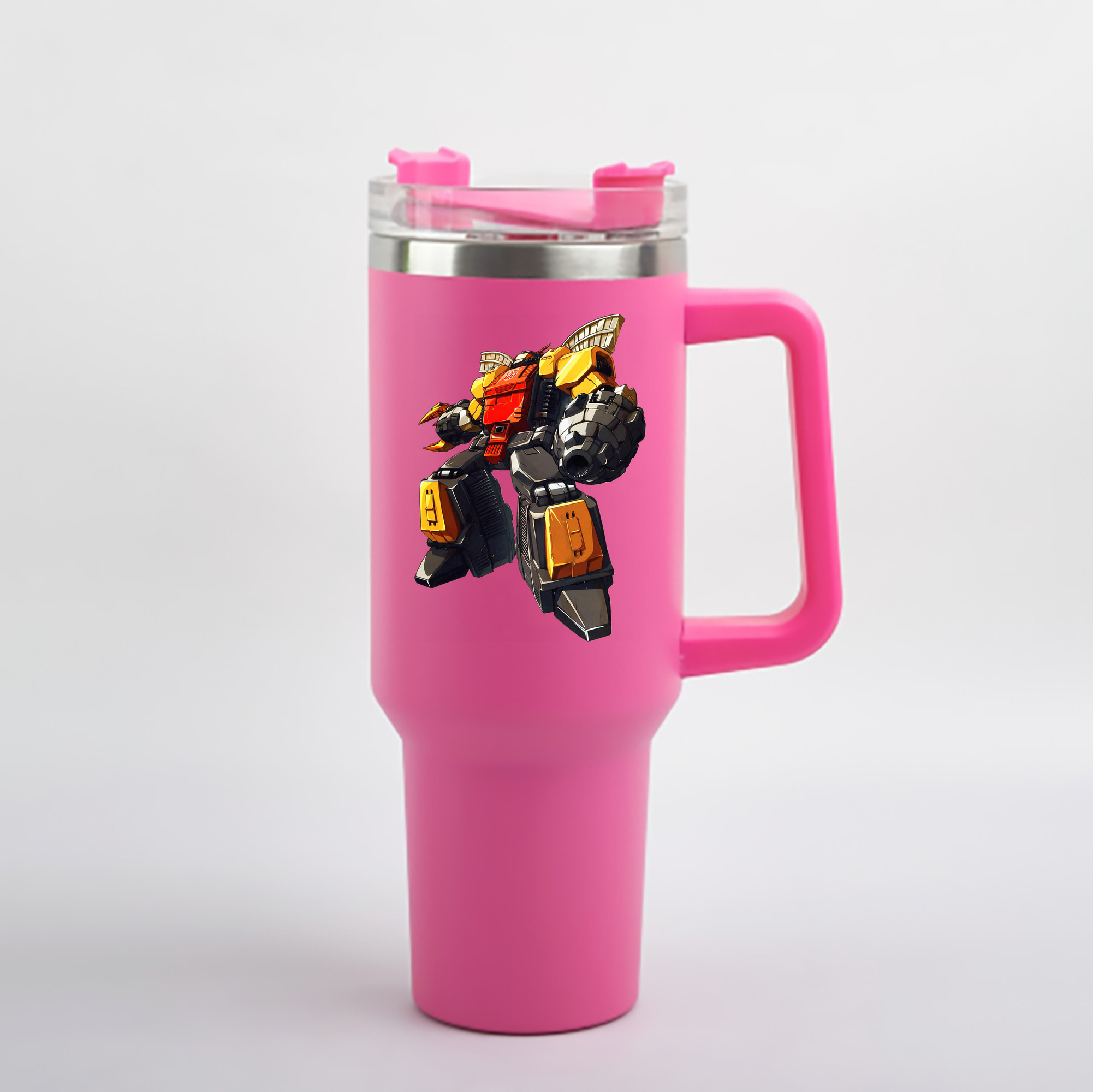 （画像用） Transformers トランスフォーマー 1200mL車用タンブラー - クリスタルステッカー（プラスチックストロー付き）